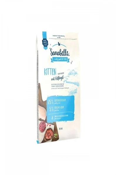 Sanabelle Taze Kümes Hayvanı Etli Açık Yavru Kedi Maması 1 Kg ürün görseli 1