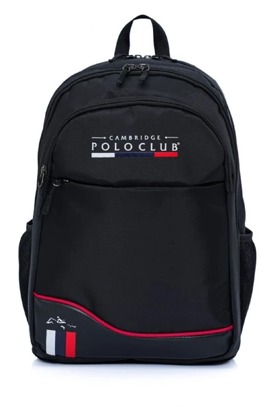 Cambridge Polo Club Siyah Dört Bölmeli Erkek/Erkek Çocuk Okul, Günlük ve Seyahat Sırt Çantası - PLCAN2154-001 ürün görseli 1