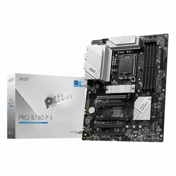 MSI Pro B760-P II DDR5 (7000MHz)OC M.2 HDMI/DP/USB-C PCIe 4.0 1700P ATX Anakart ürün görseli 1
