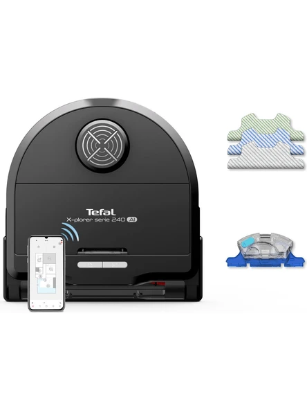 Tefal X-Plorer Serie 240 AI RG9675 Akıllı Robot Süpürge -KUTUSUZ (SIFIR KONDİSYONDA) ürün görseli 1