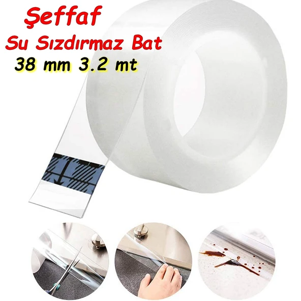 Şeffaf Süper Güçlü Yapıştırıcı Su Sızdırmaz Bant Küvet Lavabo Klozet Banyo Mutfak Kenar Bant Küf Önleyici ürün görseli 1