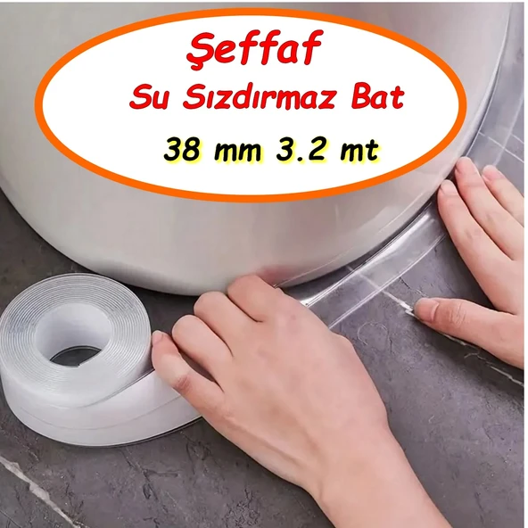 Şeffaf Süper Güçlü Yapıştırıcı Su Sızdırmaz Küvet Lavabo Klozet Banyo Mutfak Kenar Bant Küf Önleyici ürün görseli 1