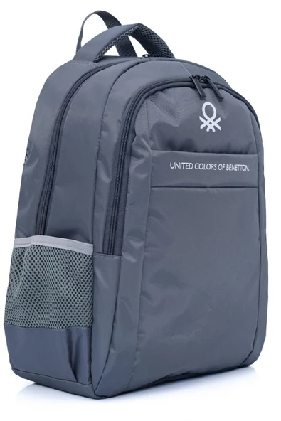 United Colors Of Benetton Unisex Çocuk/Yetişkin Okul Günlük ve Seyahat Sırt Çantası - Gri - 20972 ürün görseli 1