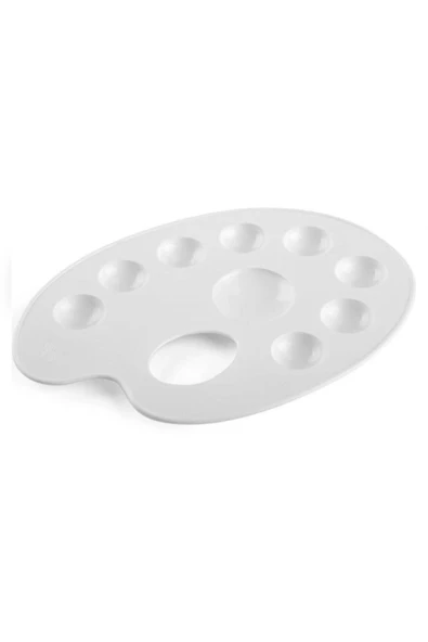 (5 ADET) Plastik Oval Resim Paleti Boya Paleti Oyun ve Sanat Palet ürün görseli 1