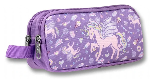 Ümit Çanta 5029 (Unicorn Pegasus Desenli - Lila Renkli) Kız Çocuk Kalem Çantası ürün görseli 1