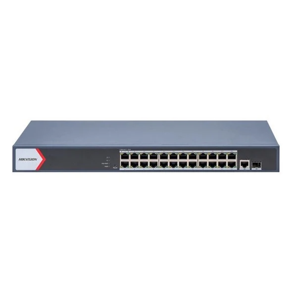 HIKVISION 24port 230w FULL PoE DS-3E1526P-EI/M GIGABIT 1X-UPLINK,1XSFP Yönetilemez Switch Metal ürün görseli 1