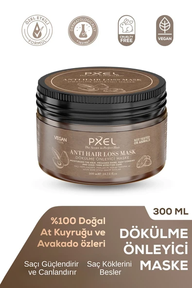 PXEL Dökülme Önleyici Saç Maskesi 300 ML - Zayıflayan İncelen ve Dökülen Saçlar ürün görseli 1
