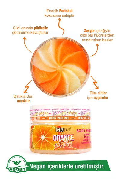 MARA ORANGE CANDY VUCUT PEELINGI - 300 G - Resim 2