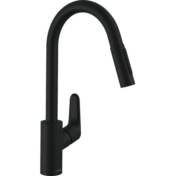 Hansgrohe Focus M41 Spiralli Eviye Bataryası  240 Satin Siyah ürün görseli 1