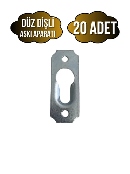 Tablo ve Çerçeve Askı Demiri Dişli Askı Aparatı(METAL)(BOY:40MM EN:15MM) Krom KROM - 20 ADET ürün görseli 1