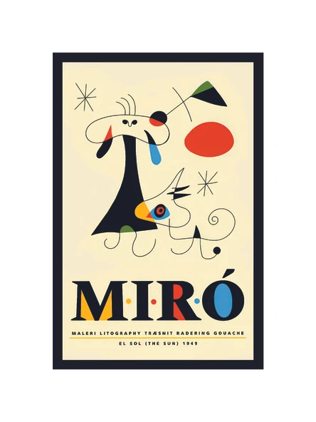 Joan Miro  Soyut Sanat Temalı Dekoratif Hediye Not Kartı & Kartpostal  10x15 Cm ürün görseli 1