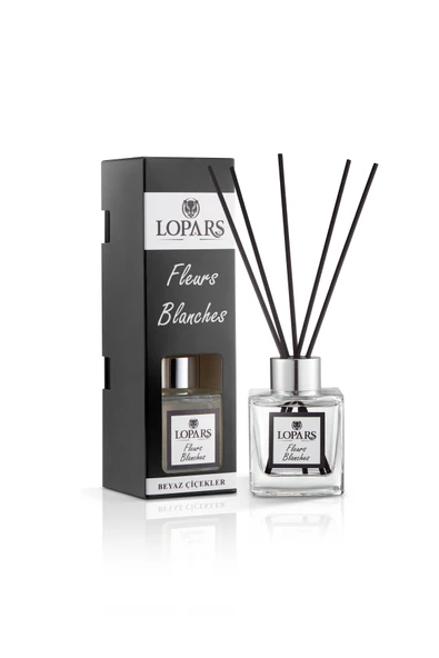 Lopars Fleurs Blanches (Beyaz Çiçekler) 5 Bambu Çubuklu Oda (oda parfümü) Kokusu 100 ml ürün görseli 1