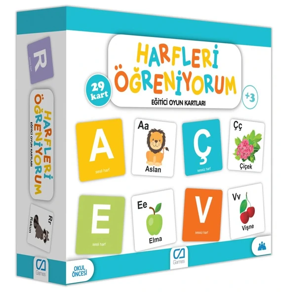 Nessiworld  Games Harfleri Öğreniyorum Eğitici Oyun Kartları 29 Kart 5042 ürün görseli 1