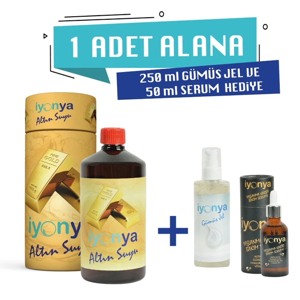 1Lt Altın Suyu 250Ml Gümüş jel ve 50CC Bakım Serumu Hediye ürün görseli 1