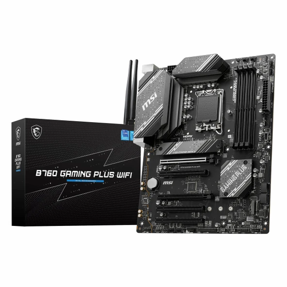 MSI B760 Gaming Plus WiFi DDR5 (6800MHz)OC M.2 HDMI/DP/USB-C PCIe 4.0 1700P ATX Anakart ürün görseli 1
