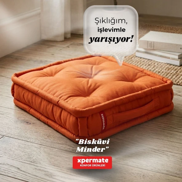 XPERMATE Bisküvi Minder Petek Önü Palet Üstü Minderi Fransız Minder Bank ve Bahçe Minder 55x55x14krm ürün görseli 1