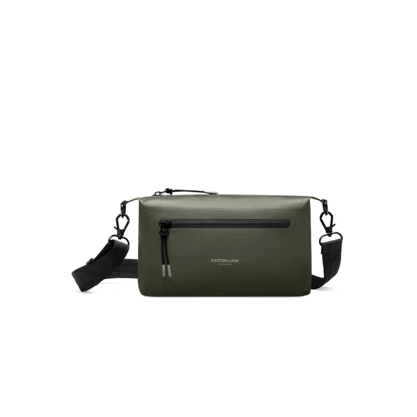 Gaston Luga Lightweight DuoSeal Crossbody Omuz Çantası- Olive ürün görseli 1