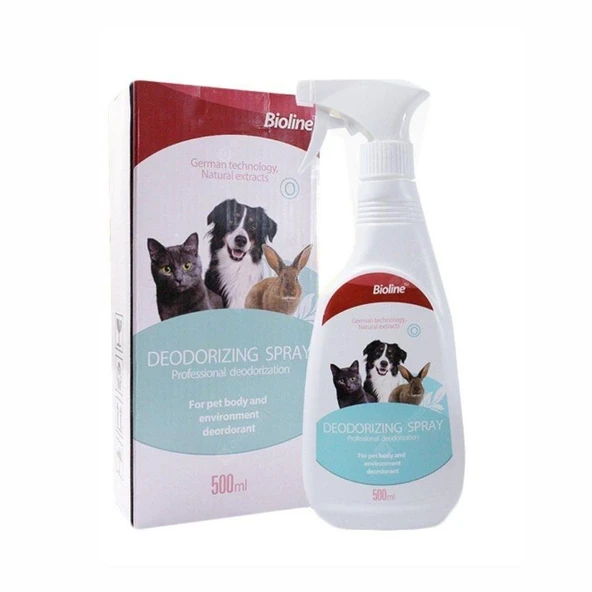 Bioline Kedi Köpek ve Kemirgenler İçin Koku Giderici Deodorant 500 Ml ürün görseli 1