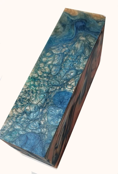 Mavi Beyaz Sedefli Multicolor Katalin Hammadde - Resim 3