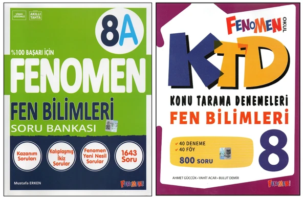FENOMEN 8. SINIF FEN BİLİMLERİ 8A+ KONU TARAMA D. (2 KİTAP) ürün görseli 1