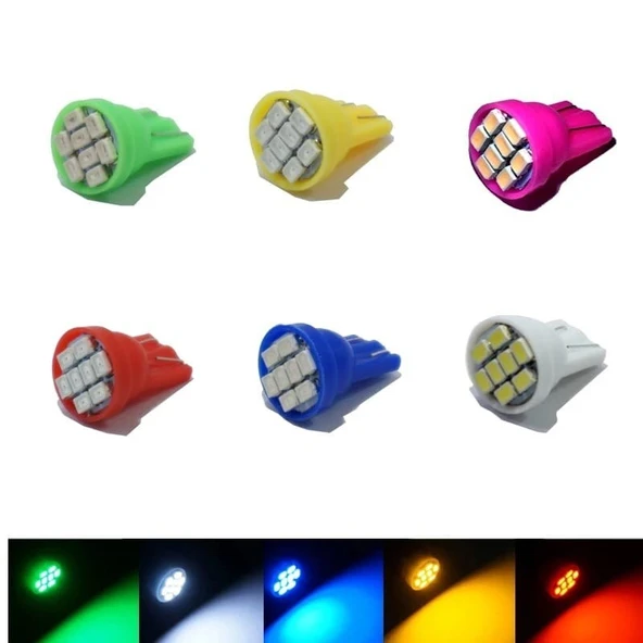 Süper Güçlü Mini T10 Led 8 Ledli 12 Volt Mini T10 Led 523638212 ürün görseli 1