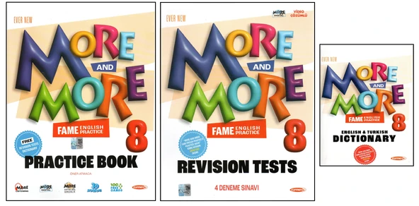 KURMAY ELT 8. SINIF PRACTICE BOOK+REVISION TESTS+DICTIONARY SET (3 KİTAP) ürün görseli 1