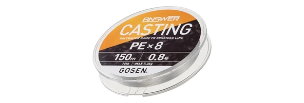 Gosen Answer Casting 8B Fine Silver 150m ip Misina - Resim 2