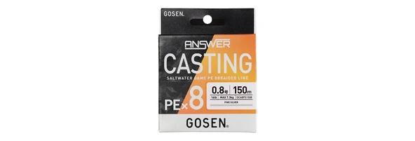 Gosen Answer Casting 8B Fine Silver 150m ip Misina - Resim 3