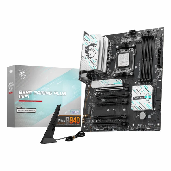 MSI B840 Gaming Plus WiFi DDR5 (8000MHz)OC M.2 HDMI/USB-C PCIe 4.0 AM5 ATX Anakart ürün görseli 1