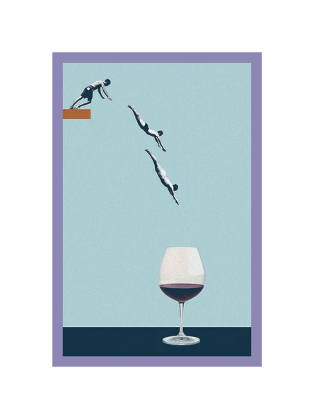 Your Friends in a Glass  Arkadaşa Özel Komik Hediye Not Kartı & Kartpostal  10x15 cm ürün görseli 1
