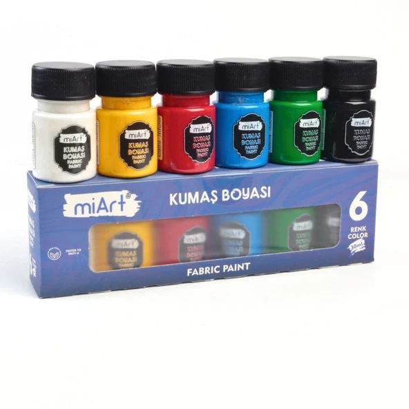 Miart Kumaş Boyası 6 Renk x 30 ml Set ürün görseli 1