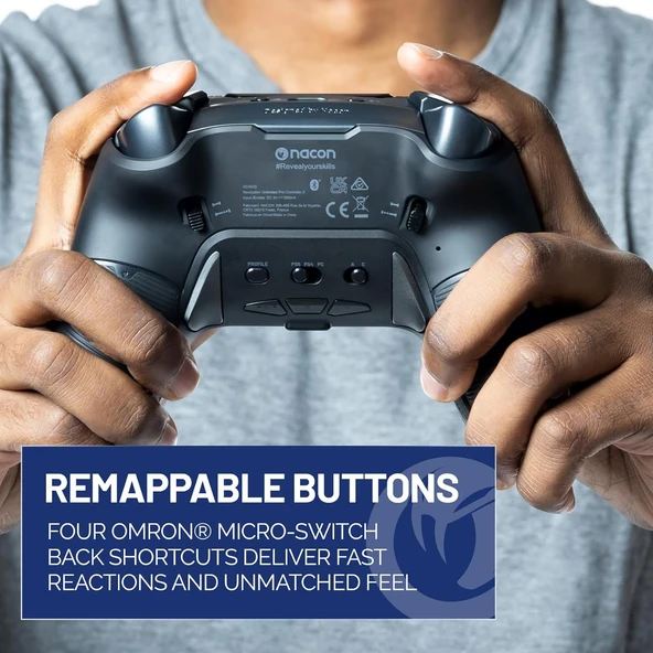 NACON Revolution 5 Pro Officially Licensed PlayStation Wireless Gaming Controller Siyah - Resim 5