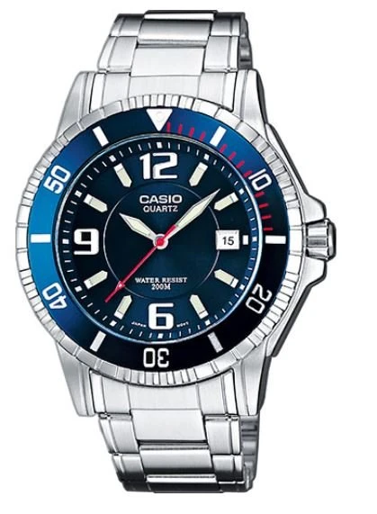 Casio MTD-1053D-2AVES Quartz Çelik Gri Mavi Kadran 20 ATM 43 mm Erkek Kol Saati ürün görseli 1