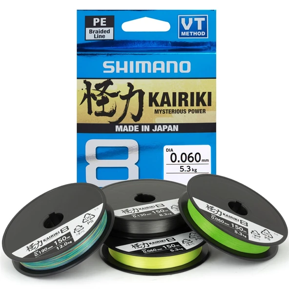 Shimano Kairiki 8B Mantis Green 150m İp Misina Kalınlık (mm) : 0,10mm ürün görseli 1