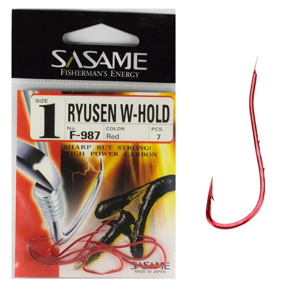Sasame Ryusen W-Hold Red F-987 Serisi Olta İğnesi İğne No : 6 ürün görseli 1