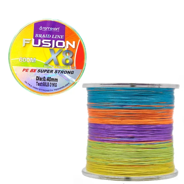 Remixon Fusion 8B Multicolor 600m İp Misina Kalınlık (mm) : 0,30mm ürün görseli 1
