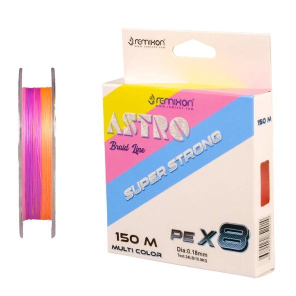Remixon Astro 8B Multicolor 150m İp Misina Kalınlık (mm) : 0,13mm ürün görseli 1