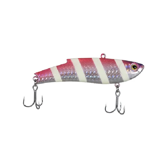 Ryuji Luffer 8cm 23gr Vibrasyon Yem Renk : Pink Zebra Glow ürün görseli 1