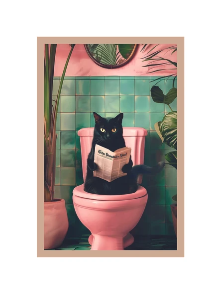 Sevimli Kedi Çizimli Dekoratif Kartpostallar ve Hediye Not Kartları  Sabah Rutinleri  10 x 15 cm ürün görseli 1