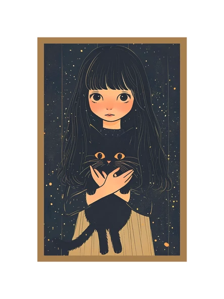 Sevimli Kedi Çizimli Dekoratif Kartpostallar ve Hediye Not Kartları  Sevgiyle Isın 10 x 15 cm ürün görseli 1