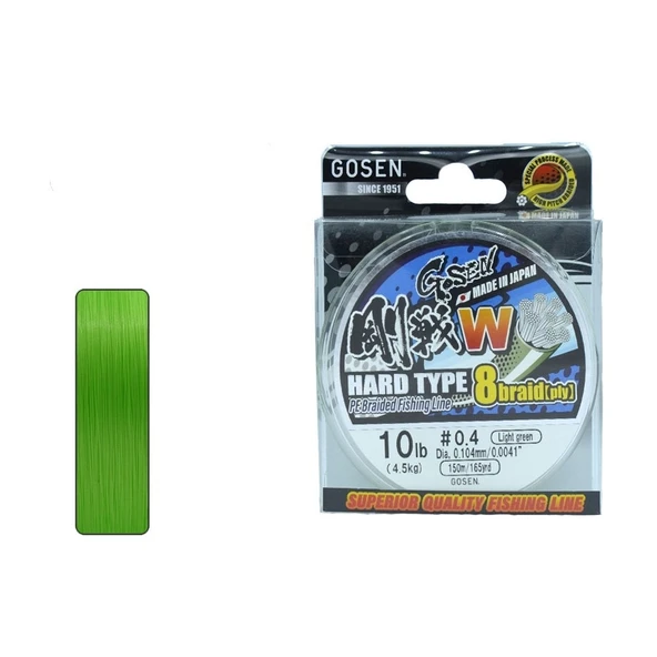 Gosen W8 Hard Type 8B Light Green 150m İp Misina Kalınlık (mm) : 0,21mm ürün görseli 1