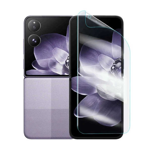 Xiaomi Mi Mix Flip 2 Uyumlu Ön+Arka Body Şeffaf Ultra koruyucu Nano Jelatin ürün görseli 1