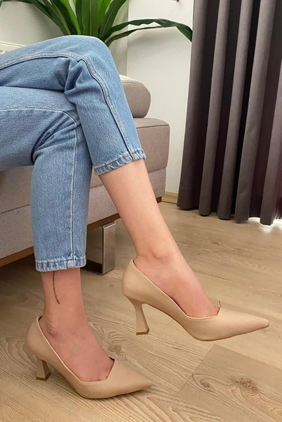 Kadın Pael Nud Cilt 7 cm Topuklu Stiletto ürün görseli 1