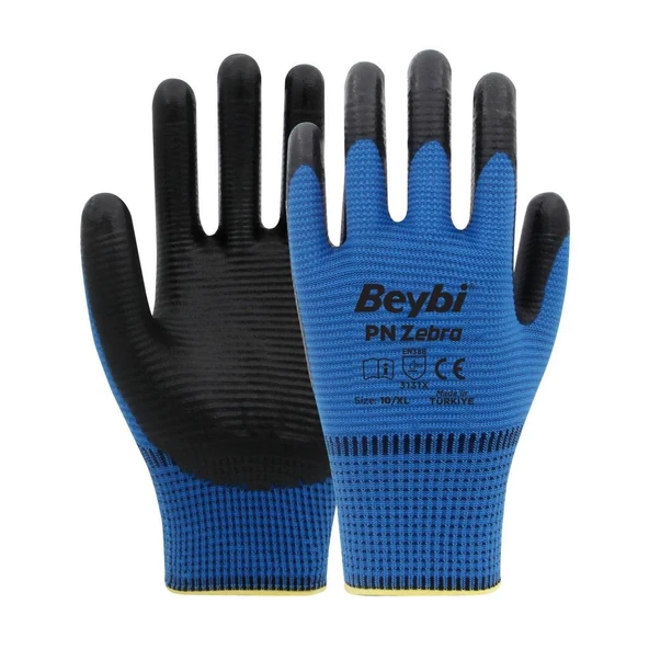 Beybi Zebra Nitril Kaplı Eldiven No:10 ürün görseli 1