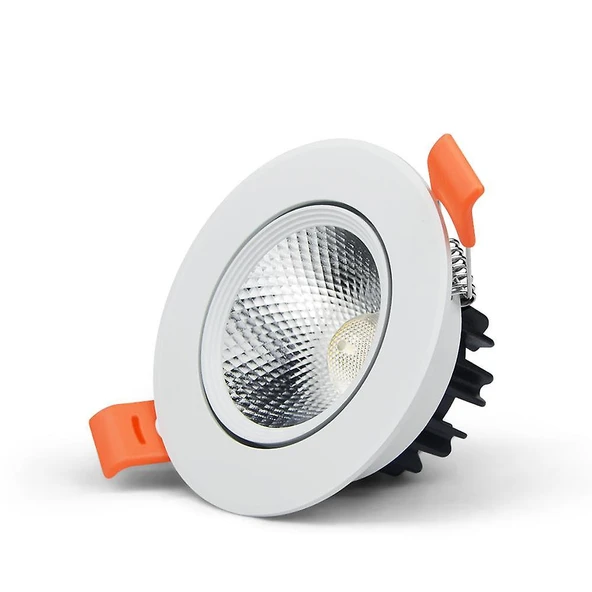 Maxled MX-2076 5W Yuvarlak Cob Led Armatür Beyaz Kasa 6500K Beyaz Işık ürün görseli 1
