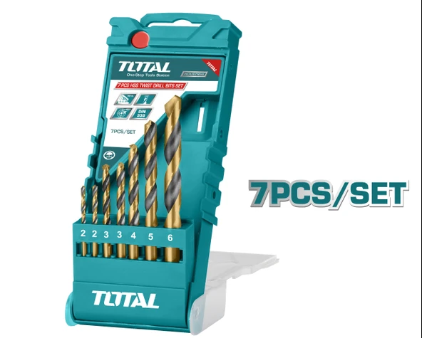 Total  7 li HSS Twist Matkap Uç Seti TACIM16PH223 ürün görseli 1