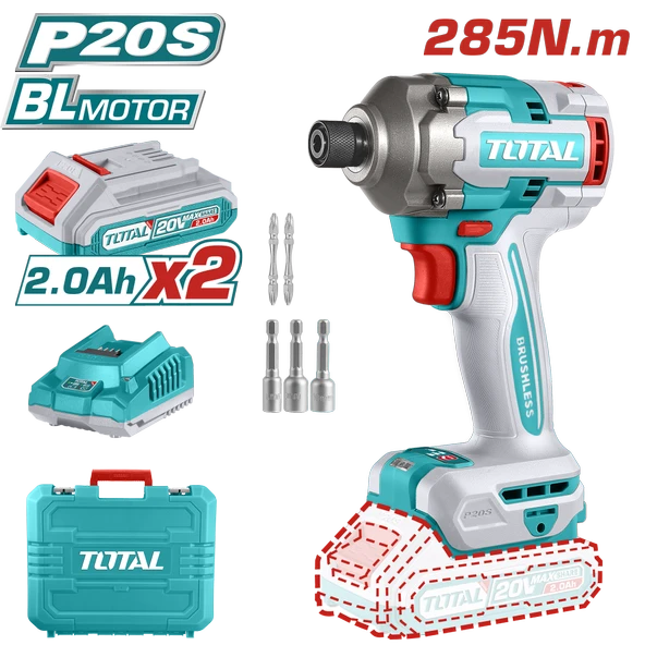 Total LI-ION AKÜLÜ DARBELİ VİDALAMA 285Nm TIRLI2028E ürün görseli 1
