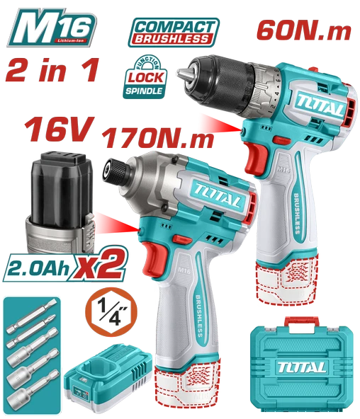 Total AVANTAJ SET - 16V MATKAP VE DARBELİ VİDALAMA TOSLI240968E ürün görseli 1