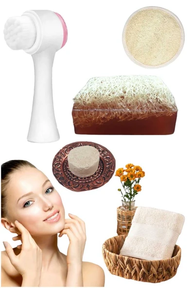 5'li Tüm Cilt Tiplerine Uygun Peeling Sivilce Leke Akne Temizleme Sıkılaştırma Bakım Set ürün görseli 1