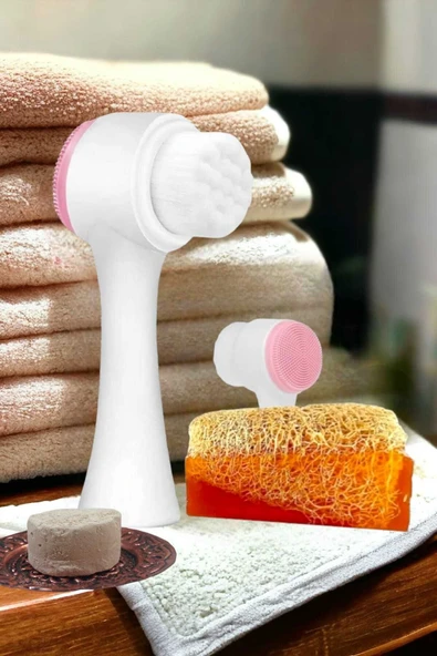 3'lü Cilt Yenileme Siyah Nokta Yüz Temizleme Fırçası Arındırıcı Peeling Kabak Lifli Ballı Sabun ürün görseli 1